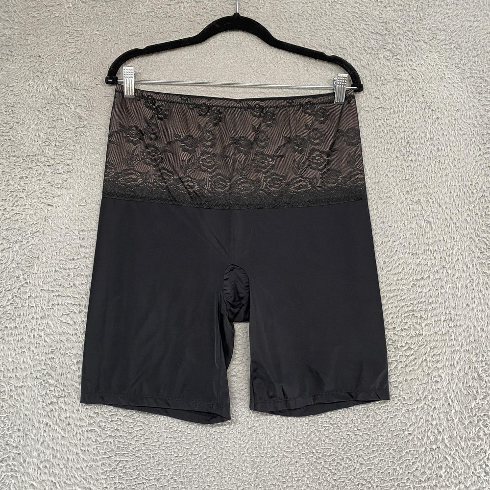 Torrid Curve Shapewear Shorts Womens 2/2X Black Lace High Waist Sexy Smoother